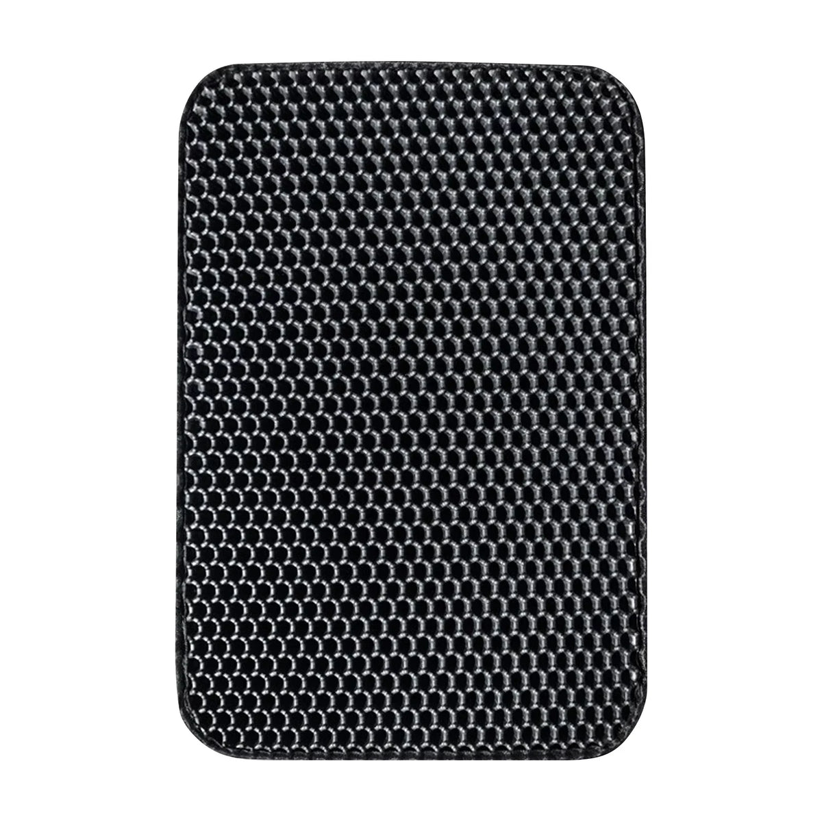 Durable, wasserdichte Katzenstreumatte mit schwarz-weißem Muster.