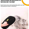 A hand is using a black reusable pet grooming glove on a cat.