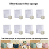 Eight filter boxes and eight filter sponges for a cat drinking fountain