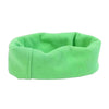 A bright green soundproof pet ear muff designed for comfort and noise reduction.
