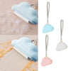 Three cloud-shaped lint roller refills in light blue, white, and pink shown against a soft background.