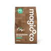 A brown pouch of MagicCo deodorizer cat litter powder with a 99% deodorization rate label.