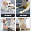 A self-adhesive dog paw protector bandage shown in various uses including joint support, daily guarding, and easy wrapping.