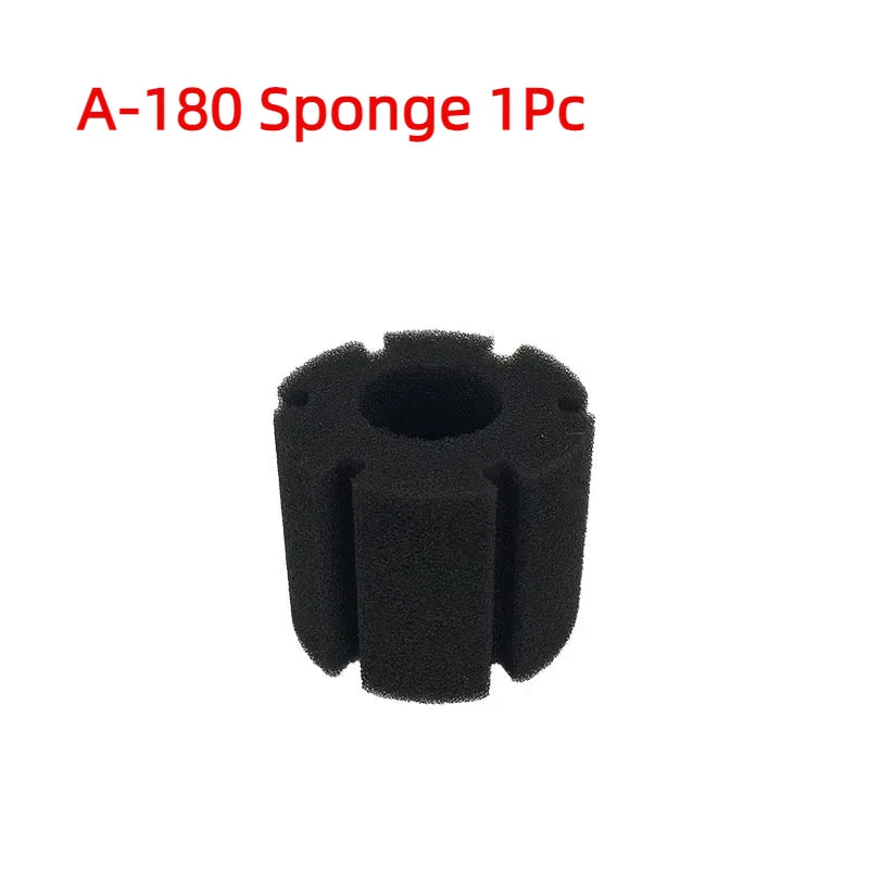 Filtre éponge A-180, matériau poreux noir utilisé pour la filtration biologique des aquariums.