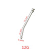 Stainless steel bird feeding syringe with a 35 mm length and 7.5 mm tip.
