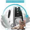 A transparent pet carrier backpack is shown with a cat resting inside, demonstrating its large space and 180-degree opening.