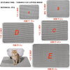 Various sized cat litter boxes shown as mats with different dimensions and anti-slip bases.