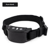 A black USB rechargeable dog bark collar with a padded strap and control buttons.