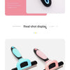 A set of detachable pet hair grooming combs in light blue and pink colors shown against a white background.