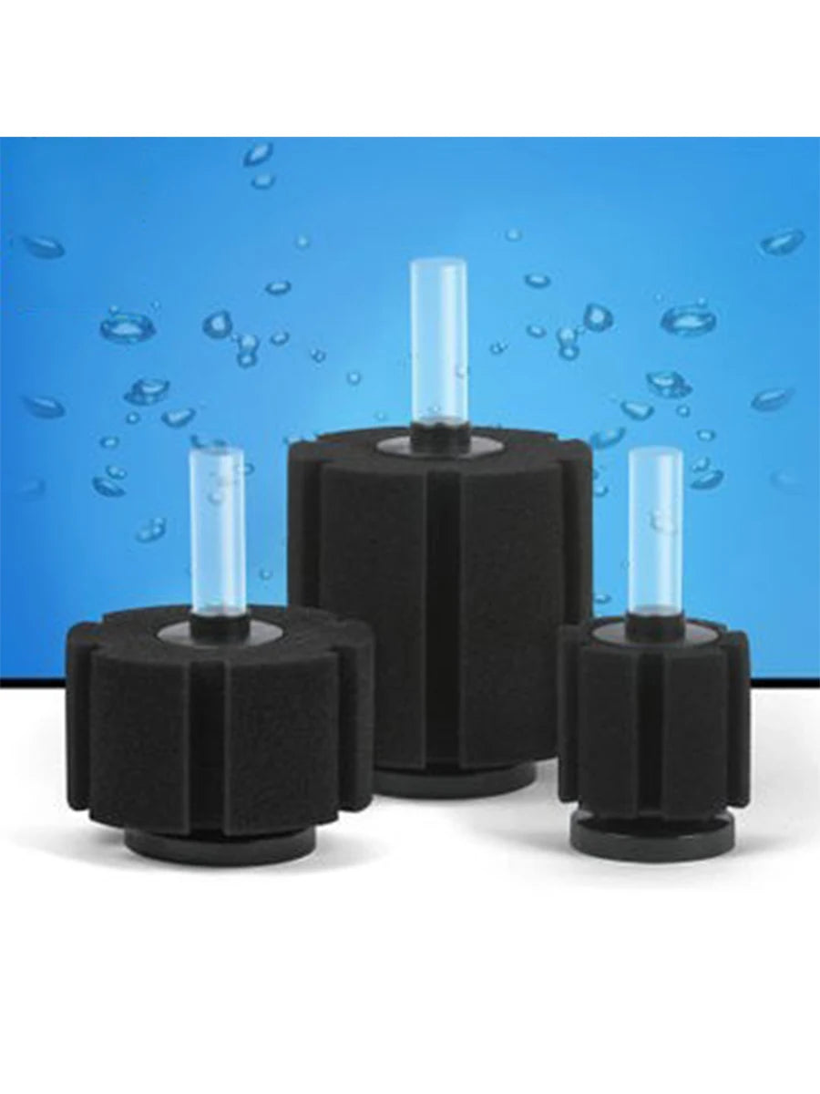 Composants du filtre biologique noir, incluant un boîtier et des tubes transparents pour pompes à air d'aquarium