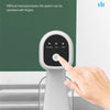 A hand is operating an electric nano steam disinfecting spray gun, which has Charge, Low, and High settings visible.