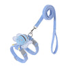 Set de collar y correa ajustable azul claro para perros y gatos