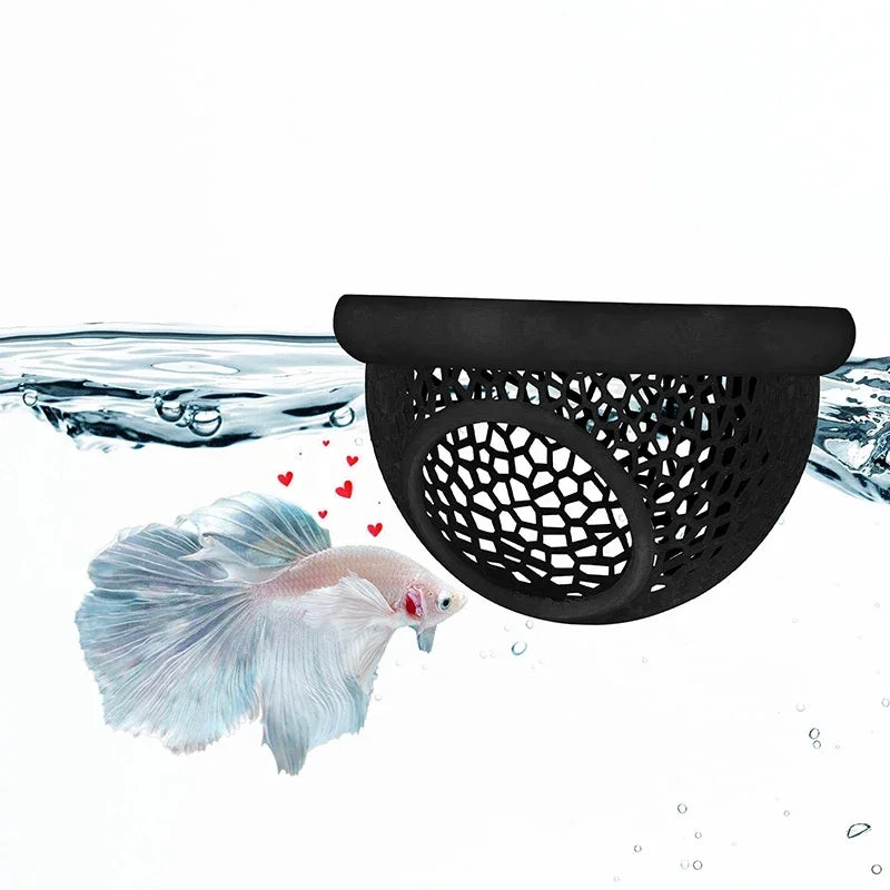 Schwarze Netz-Hängematte für Betta und Krabben zum Verstecken im Wasser