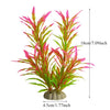 Un touffe de plantes décoratives aquatiques artificielles réalistes avec un feuillage rose et vert vibrant.