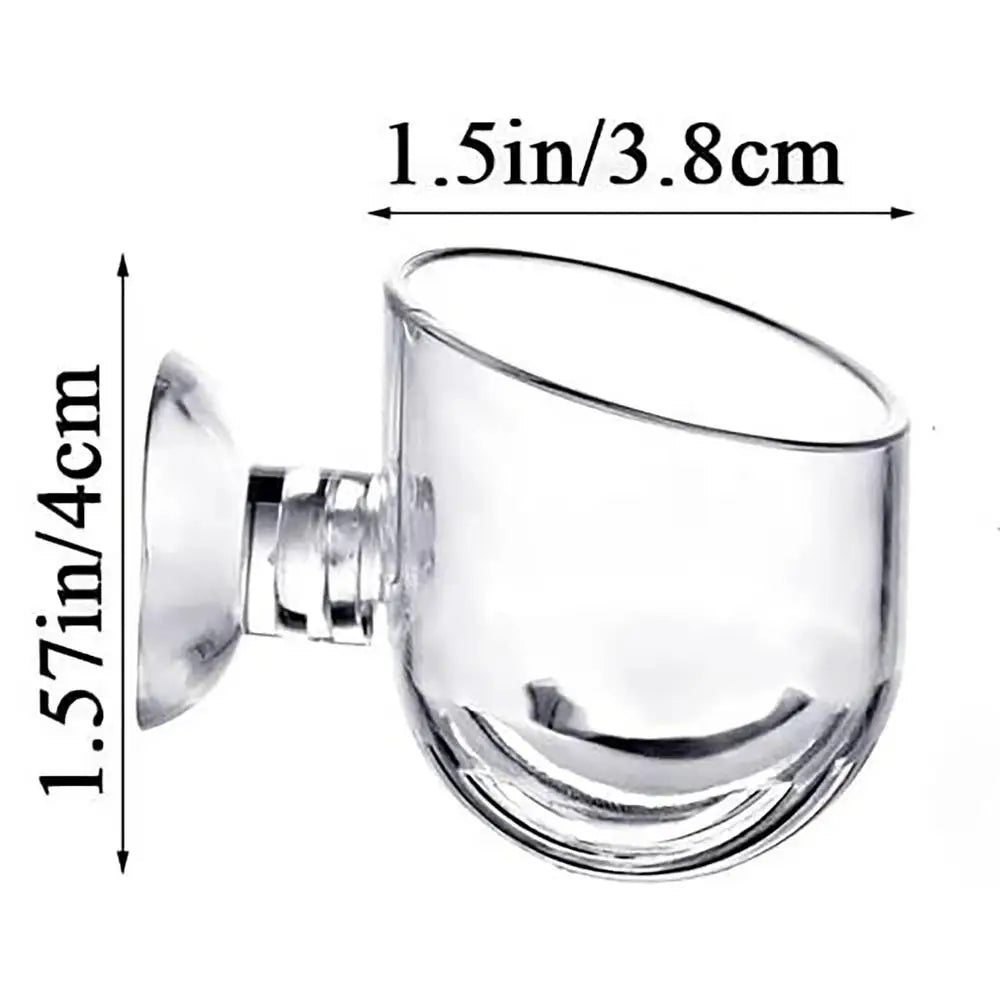 Clear acrylic aquatic plant pot with a small glass insert for aquarium decoration