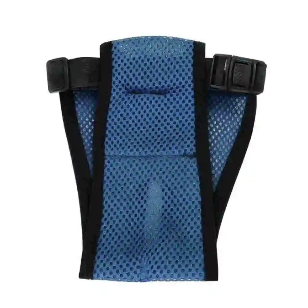 Reusable washable dog diapers for female dogs with absorbent pads in blue and black