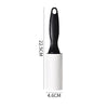 A white and black heavy-duty lint roller with a long handle for pet hair removal.