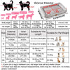 A diagram showing the dimensions and sizes of a waterproof orthopedic dog bed for various dog weights and lengths.