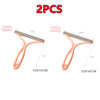 Two pink silicone double-sided pet hair and lint removers shown from the side.