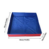 Blue foldable pet wading pool with a red anti-slip base, shown from the top.