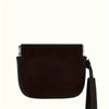 A dark brown portable silicone dog treat pouch for training and walks.