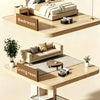 A product image showing a wireless pet water fountain placed in various household settings: bedroom, living room, and balcony