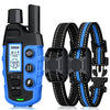 Schwarzer Elektrodog-Trainingskragen mit blauem Gehäuse und schwarzem Nylonriemen.