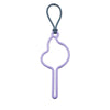 A purple hands-free dog poop bag dispenser with a leash clip.