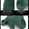 Green reptile hide cave decoration featuring texture climbing and feeding bowls for pets
