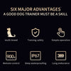 A set of six advantages for a good dog trainer, including multi-breed compatibility, training safety, simple operation, IP67 