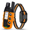 Oranger Elektrodog-Trainingsgeschirr mit schwarzem Riemen und quadratischer schwarzer Schnalle
