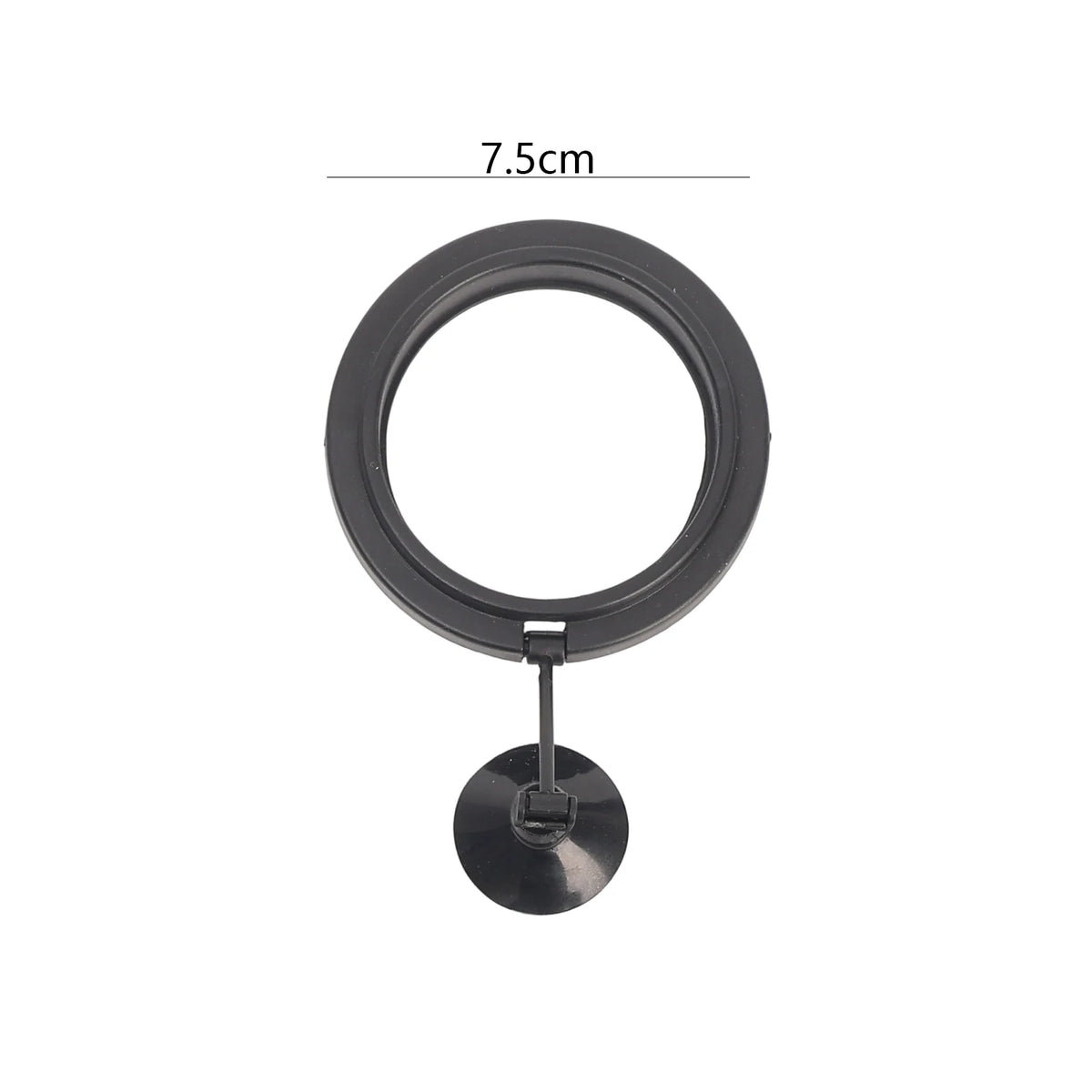 Anneau d'alimentation noir pour poissons d'aquarium avec mécanisme de suspension