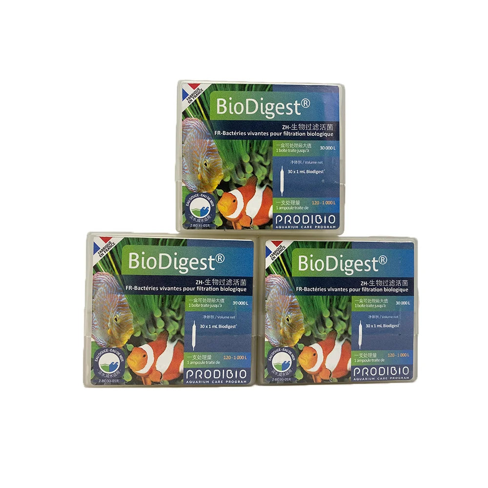 Boîte de BioDigest FR-Bacteria pour filtration, solution biologique, booster d'eau pour aquarium