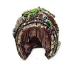 Resin broken barrel fish tank decoration covered in moss and natural wood texture