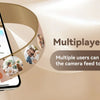 Pantalla de un smartphone mostrando una interfaz de usuario para una función de pantalla compartida multijugador, con múltipl