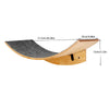 Wooden wall-mounted cat climbing shelf with a hammock and scratching post.