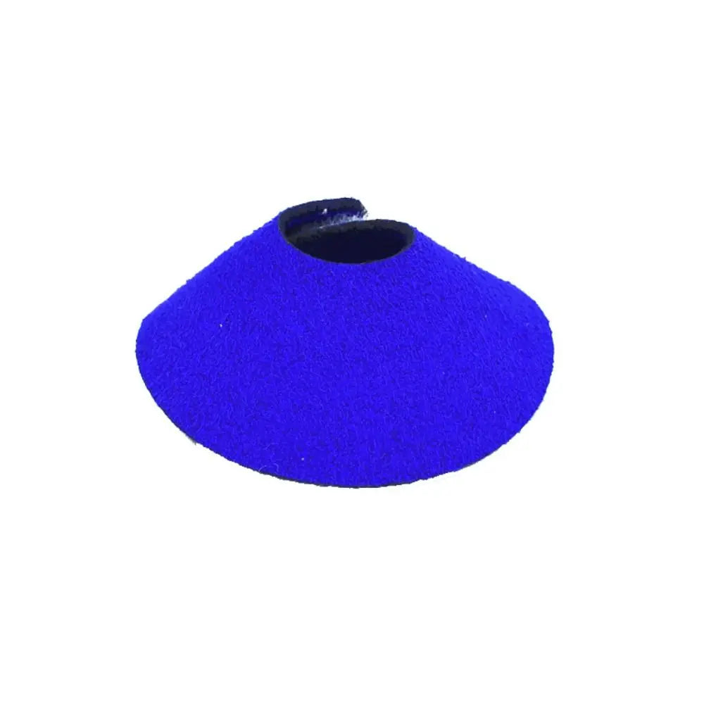 Collar ajustable de recuperación para pájaros azul brillante, tipo fieltro.