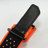Black and orange breathable nylon sport band for a Huawei watch