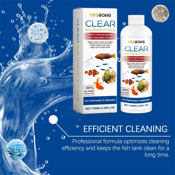 Produit Yegbong Clear Balance Cycle, bouteille et boîte pour nettoyer l'eau du aquarium