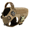 A tan dog harness and leash set designed for training and walking.