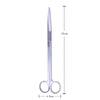 Stainless steel aquarium cleaning tool set with a long, slender pair of scissors.