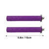 Purple glitter natural wooden perch stand for parrots and birds