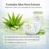 A package of aloe vera infused dog diapers designed for a softer skin contact experience.