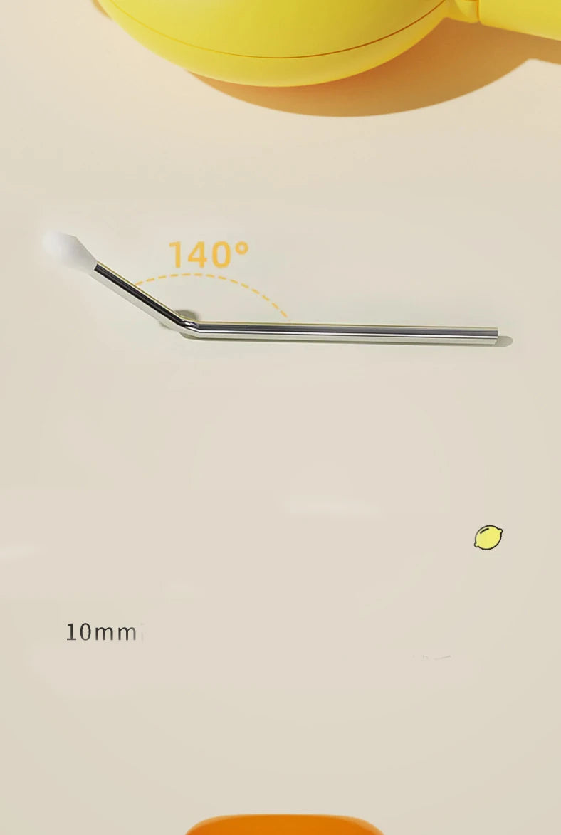 A silver pet deshedding brush is shown at a 140 degree angle, with a 10mm length measurement.