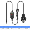 Black adjustable USB aquarium heater with 10W power and 3.8L capacity