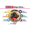 A graphic showing how Kong helps solve issues like chewing, weight management, crate training, separation anxiety, and boredo
