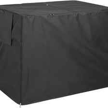 A black heavy duty pet crate cover designed to protect wire cages.