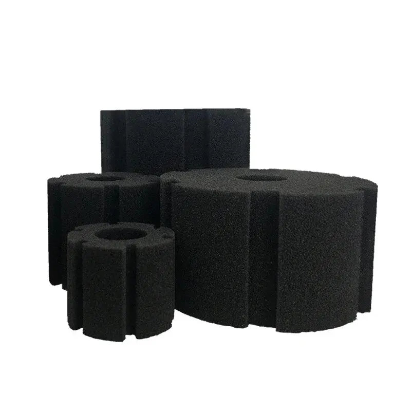 Black biochemical sponge filter designed for aquarium air pumps.