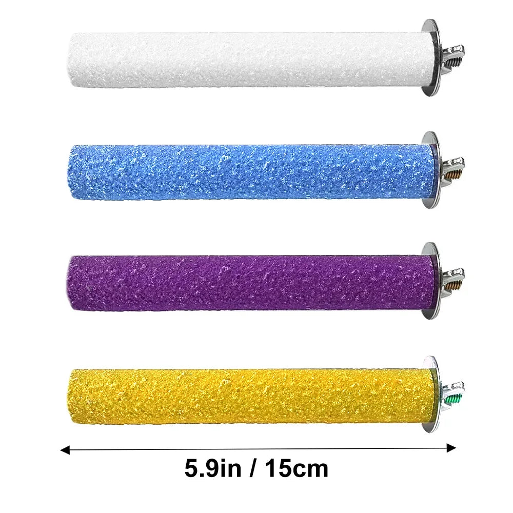 Four paint rollers in white, blue, purple, and yellow colors shown side by side.