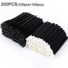 A set of 200 disposable eyelash and eyebrow brushes, divided into black and white sections.